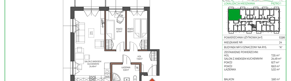 Mieszkanie w inwestycji: Osiedle Polna bud. 5