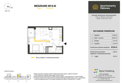 Mieszkanie w inwestycji: Apartamenty Dębowa