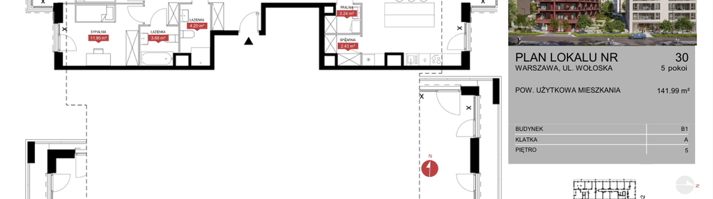 Mieszkanie w inwestycji: Modern Mokotów etap 1 budynek A, B1 i B2