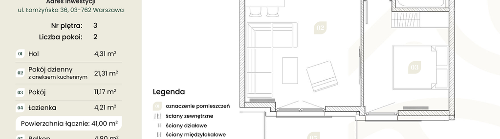 Mieszkanie w inwestycji: Łomżyńska Skwer