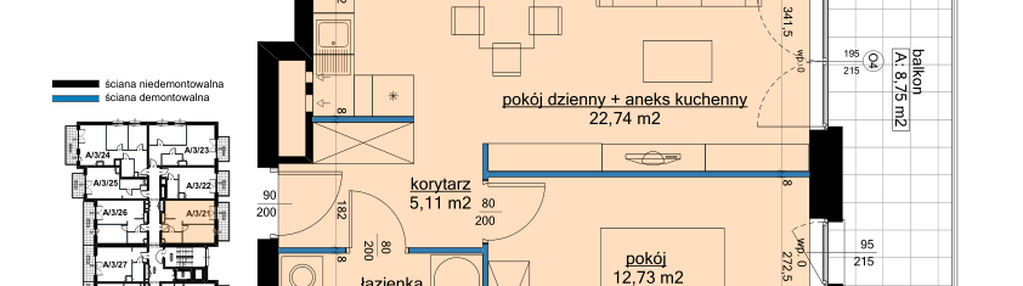 Mieszkanie w inwestycji: Osiedle Hawelańska etap III - bud. A