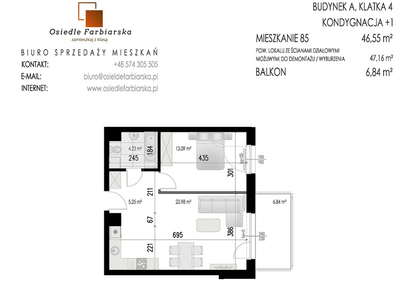 Mieszkanie w inwestycji: Osiedle Farbiarska
