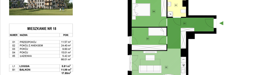Mieszkanie w inwestycji: Panorama Kwiatkowskiego River II