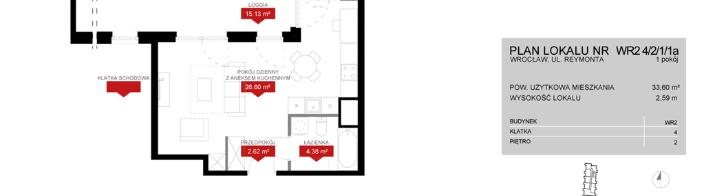 Mieszkanie w inwestycji: Przystań Reymonta