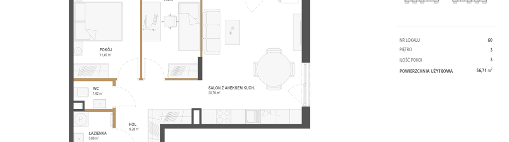 Mieszkanie w inwestycji: Popularna 35