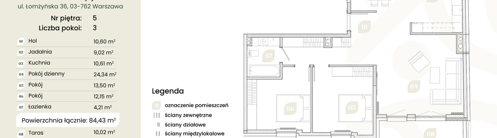 Mieszkanie w inwestycji: Łomżyńska Skwer