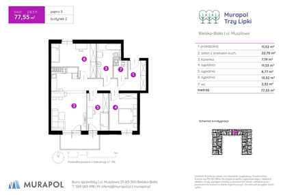 Mieszkanie w inwestycji: Murapol Trzy Lipki etap II