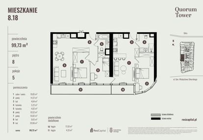Mieszkanie w inwestycji: Quorum Tower