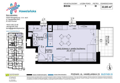 Mieszkanie w inwestycji: Osiedle Hawelańska etap III - bud. B