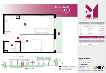 Mieszkanie w inwestycji: 2M Apartments etap IV
