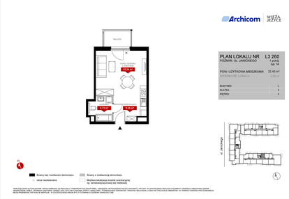 Mieszkanie w inwestycji: Wieża Jeżyce etap VI