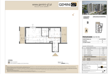 Mieszkanie w inwestycji: GEMINI G-7