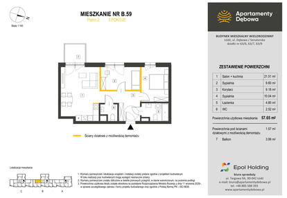 Mieszkanie w inwestycji: Apartamenty Dębowa