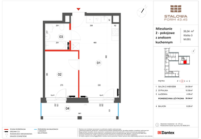 Mieszkanie w inwestycji: Stalowa Form 43.45
