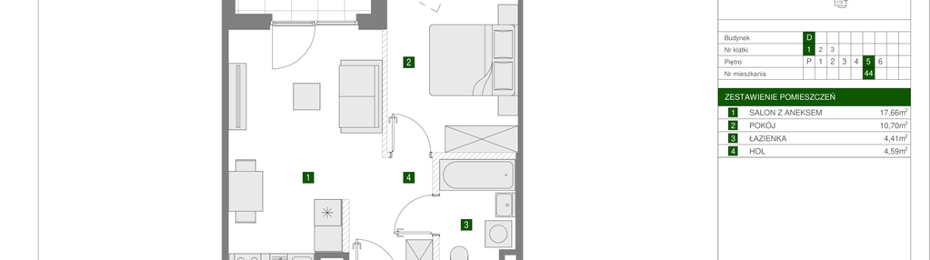 Mieszkanie w inwestycji: Osiedle Urbino etap 1.4
