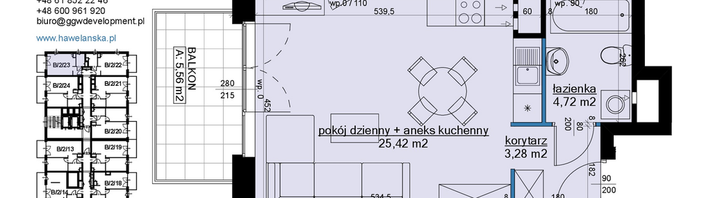 Mieszkanie w inwestycji: Osiedle Hawelańska etap III - bud. B
