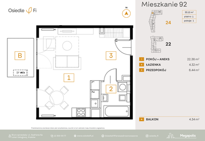 Mieszkanie w inwestycji: Osiedle Fi bud. 22, 24