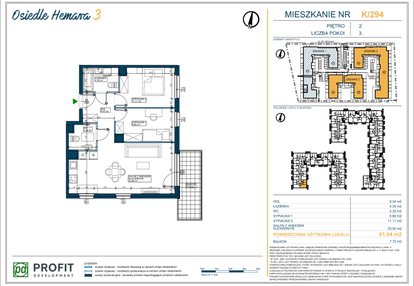 Mieszkanie w inwestycji: Osiedle Hemara - etap III bud. 2 i 3