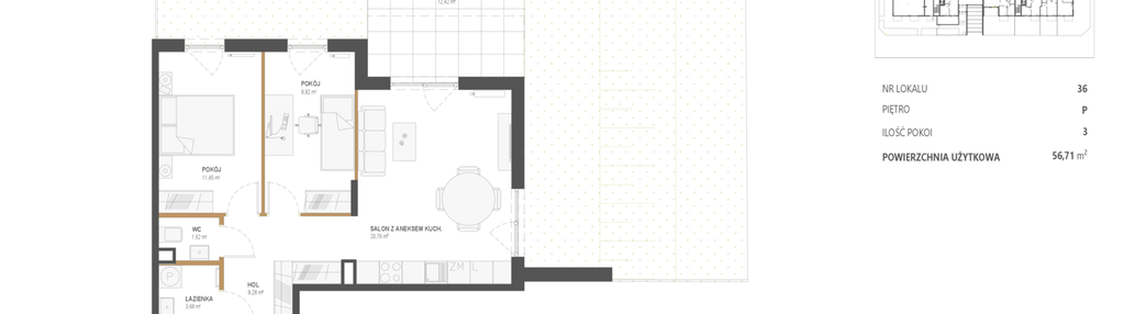 Mieszkanie w inwestycji: Popularna 35