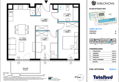 Mieszkanie w inwestycji: Jabłonova