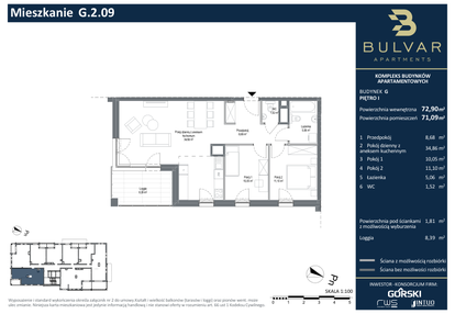 Mieszkanie w inwestycji: Bulvar Apartments - etap I