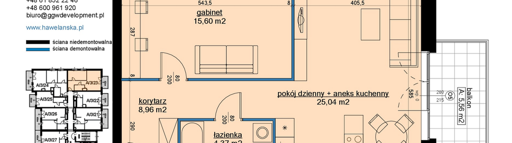 Mieszkanie w inwestycji: Osiedle Hawelańska etap III - bud. A