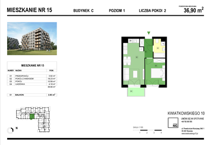 Mieszkanie w inwestycji: Panorama Kwiatkowskiego River II