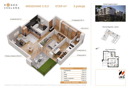 Mieszkanie w inwestycji: Rondo Ceglana etap II