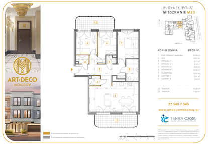 Mieszkanie w inwestycji: Art Deco Mokotów Pola