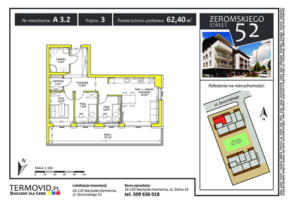 Mieszkanie w inwestycji: Żeromskiego Street 52