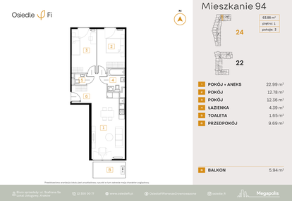 Mieszkanie w inwestycji: Osiedle Fi bud. 22, 24