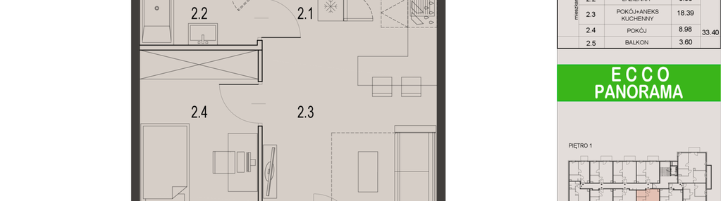 Mieszkanie w inwestycji: Ecco Panorama etap II budynki C, D