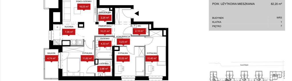 Mieszkanie w inwestycji: Przystań Reymonta etap II