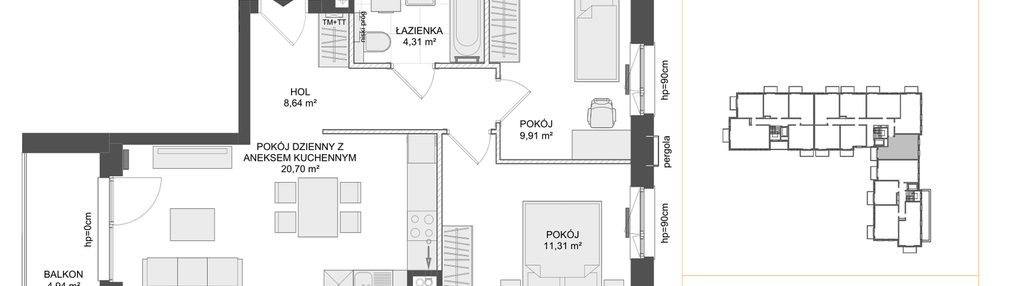 Mieszkanie w inwestycji: Osiedle Przy Błoniach 3 etap III