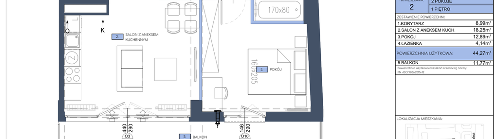 Mieszkanie w inwestycji: Apartamenty Jana Pawła 34
