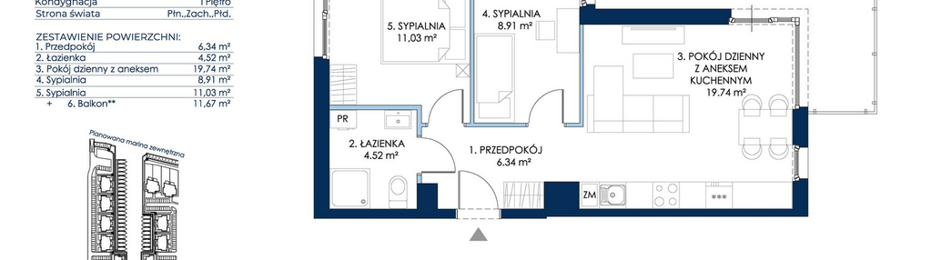 Mieszkanie w inwestycji: Sol Marina etap III