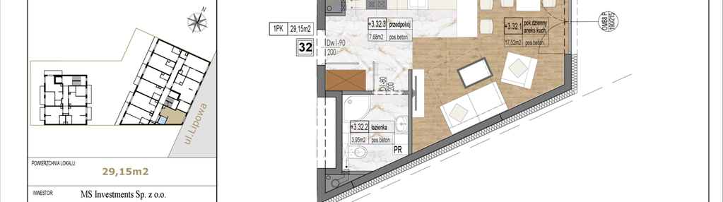 Mieszkanie w inwestycji: Lipowa 45