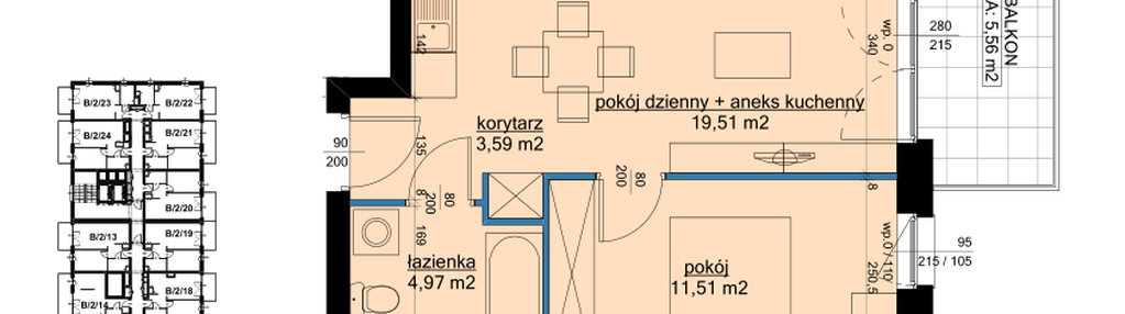 Mieszkanie w inwestycji: Osiedle Hawelańska etap III - bud. B