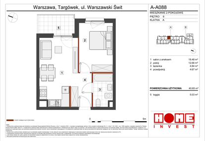 Mieszkanie w inwestycji: Warszawski Świt etap VII