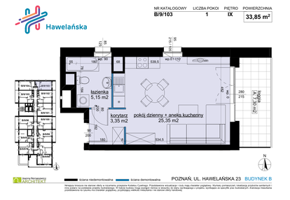 Mieszkanie w inwestycji: Osiedle Hawelańska etap III - bud. B