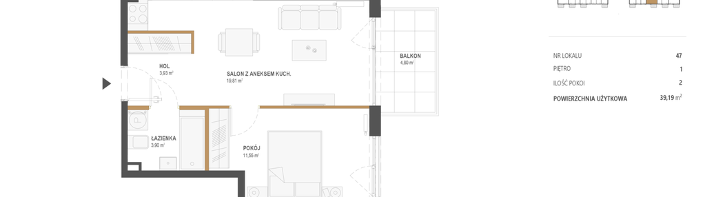 Mieszkanie w inwestycji: Popularna 35