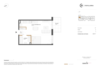 Mieszkanie w inwestycji: Popularna 35