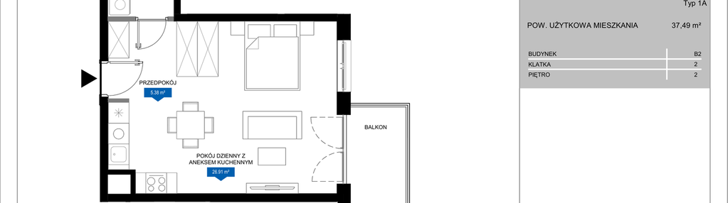 Mieszkanie w inwestycji: Flow - bud. B2 A i bud. B2 B