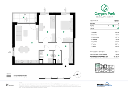 Mieszkanie w inwestycji: Oxygen Park etap III