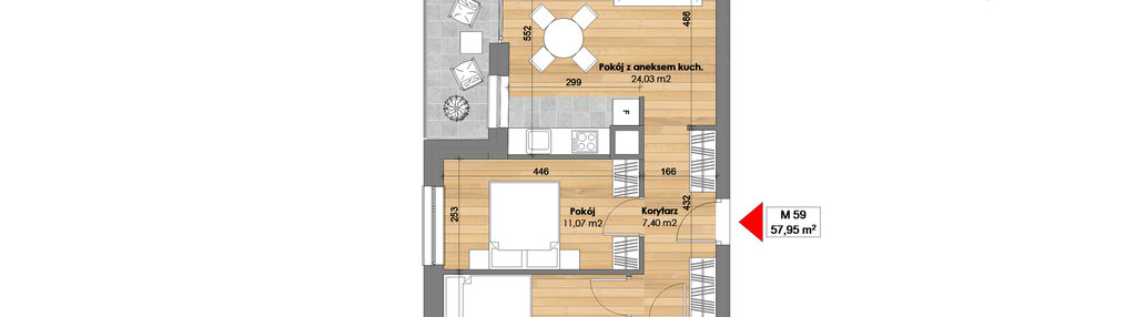 Mieszkanie w inwestycji: Przy Kochanowskiego