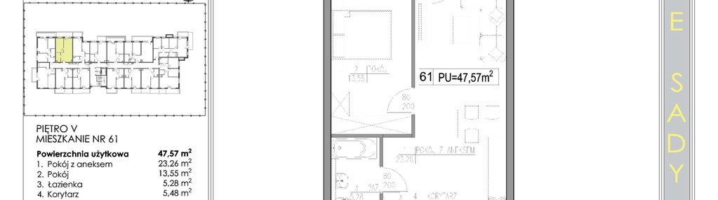 Mieszkanie w inwestycji: Nowe Sady 85