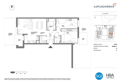Mieszkanie w inwestycji: Łopuszańska 47 - etap 3