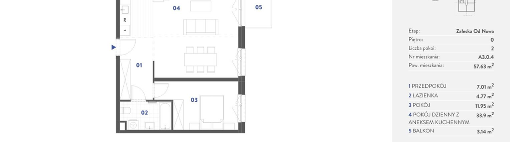 Mieszkanie w inwestycji: Mieszkaj w Mieście - Załęska od Nowa