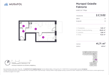 Mieszkanie w inwestycji: Murapol Osiedle Faktoria