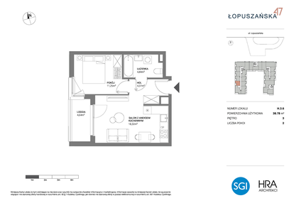 Mieszkanie w inwestycji: Łopuszańska 47 - etap 3